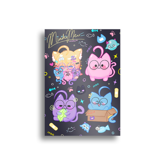 Miniko Mew | Man I Love Minyans - Sticker Sheet