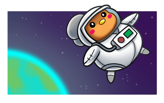 Geef | Space Chicken! - Art Print